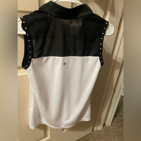 EP⛳️NewYork Pro White & Black Mesh ZipFitted top Pit-Pit 19”L24”Bright White
EUC - Picture 6 of 7